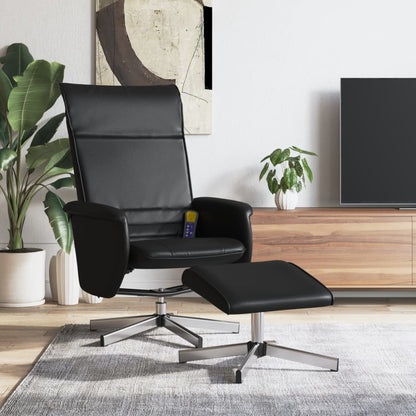 Massage Recliner Chair With Footstool Faux Leather