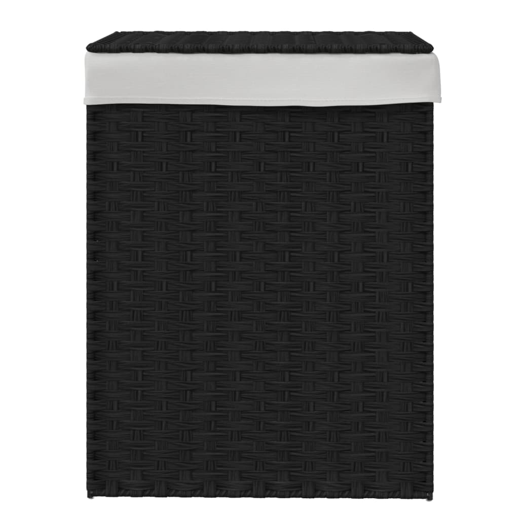 Laundry Basket With Lid 46X33X60 Cm Poly Rattan