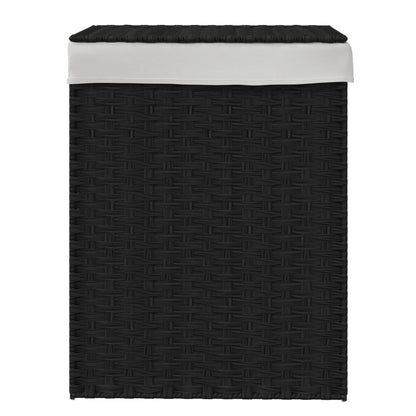 Laundry Basket With Lid 46X33X60 Cm Poly Rattan
