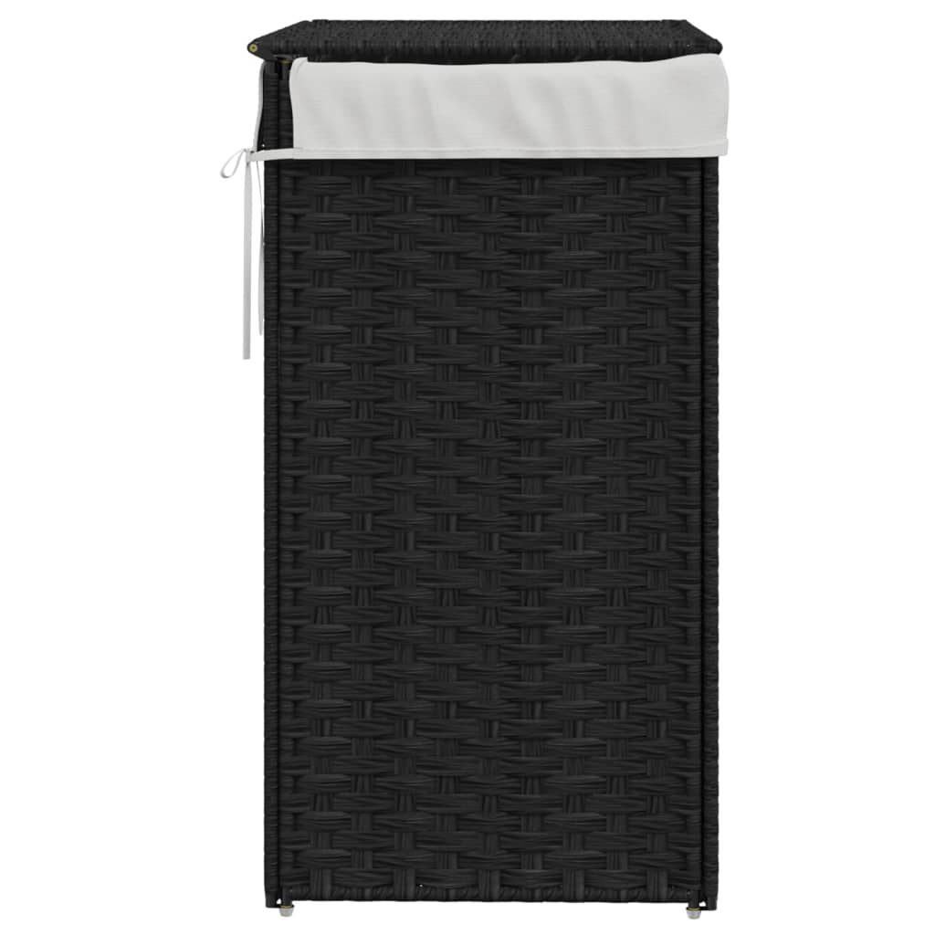 Laundry Basket With Lid 46X33X60 Cm Poly Rattan