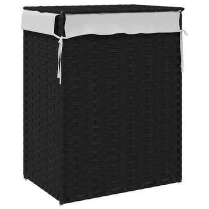 Laundry Basket With Lid 46X33X60 Cm Poly Rattan