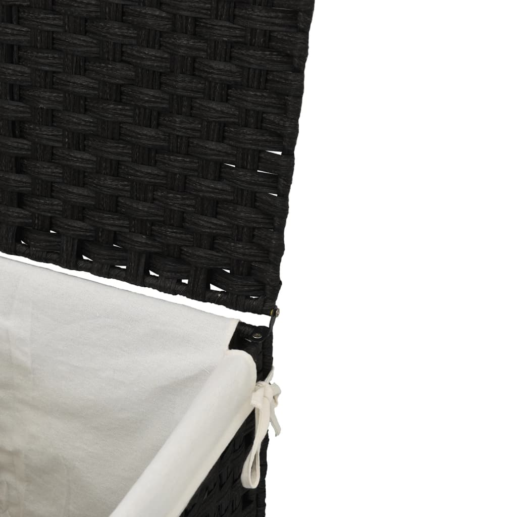 Laundry Basket With Lid 46X33X60 Cm Poly Rattan