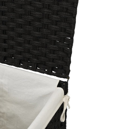 Laundry Basket With Lid 46X33X60 Cm Poly Rattan