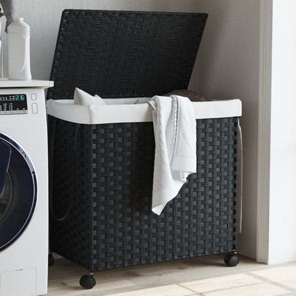 Laundry Basket With Wheels 60X35X60.5 Cm Rattan