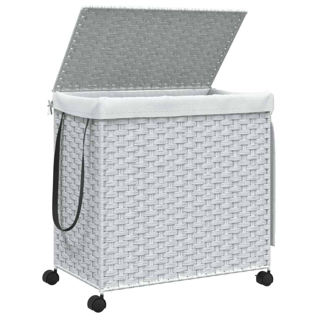 Laundry Basket With Wheels 60X35X60.5 Cm Rattan