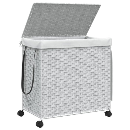 Laundry Basket With Wheels 60X35X60.5 Cm Rattan