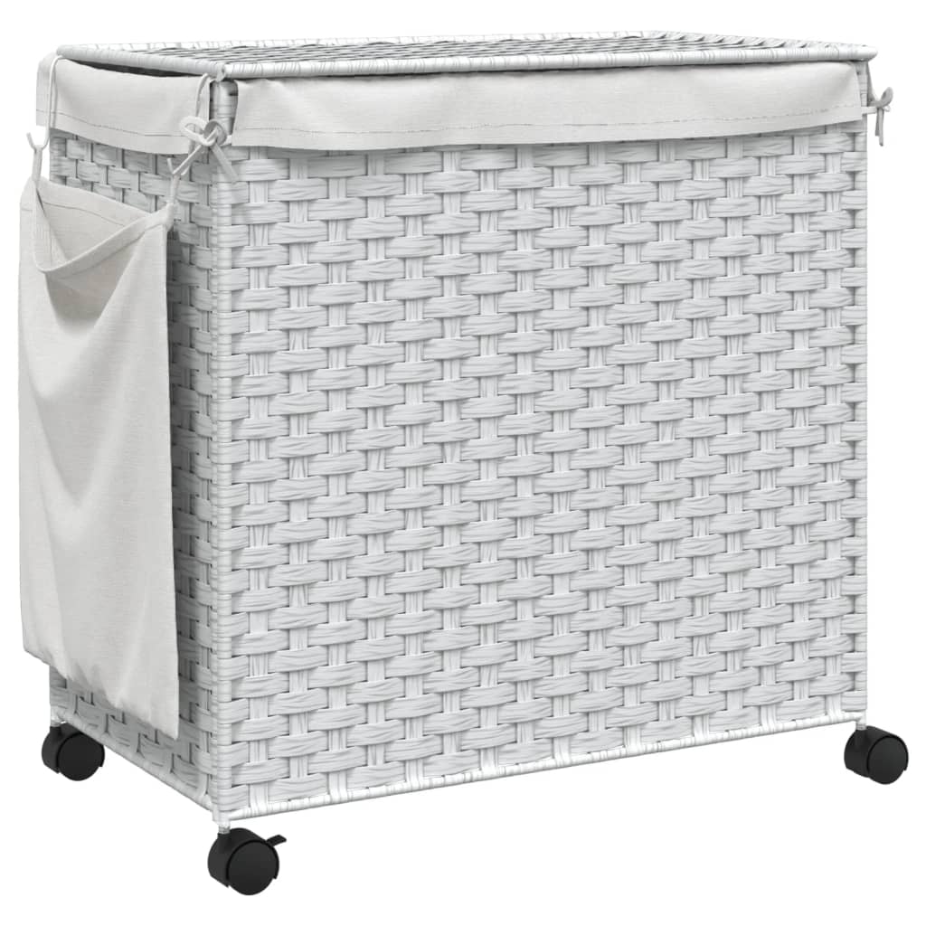 Laundry Basket With Wheels 60X35X60.5 Cm Rattan