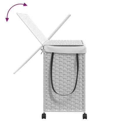 Laundry Basket With Wheels 60X35X60.5 Cm Rattan