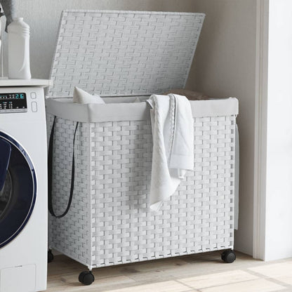 Laundry Basket With Wheels 60X35X60.5 Cm Rattan
