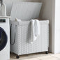 Laundry Basket With Wheels 60X35X60.5 Cm Rattan