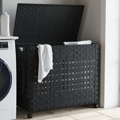 Laundry Basket With Wheels 66X35X60 Cm Rattan