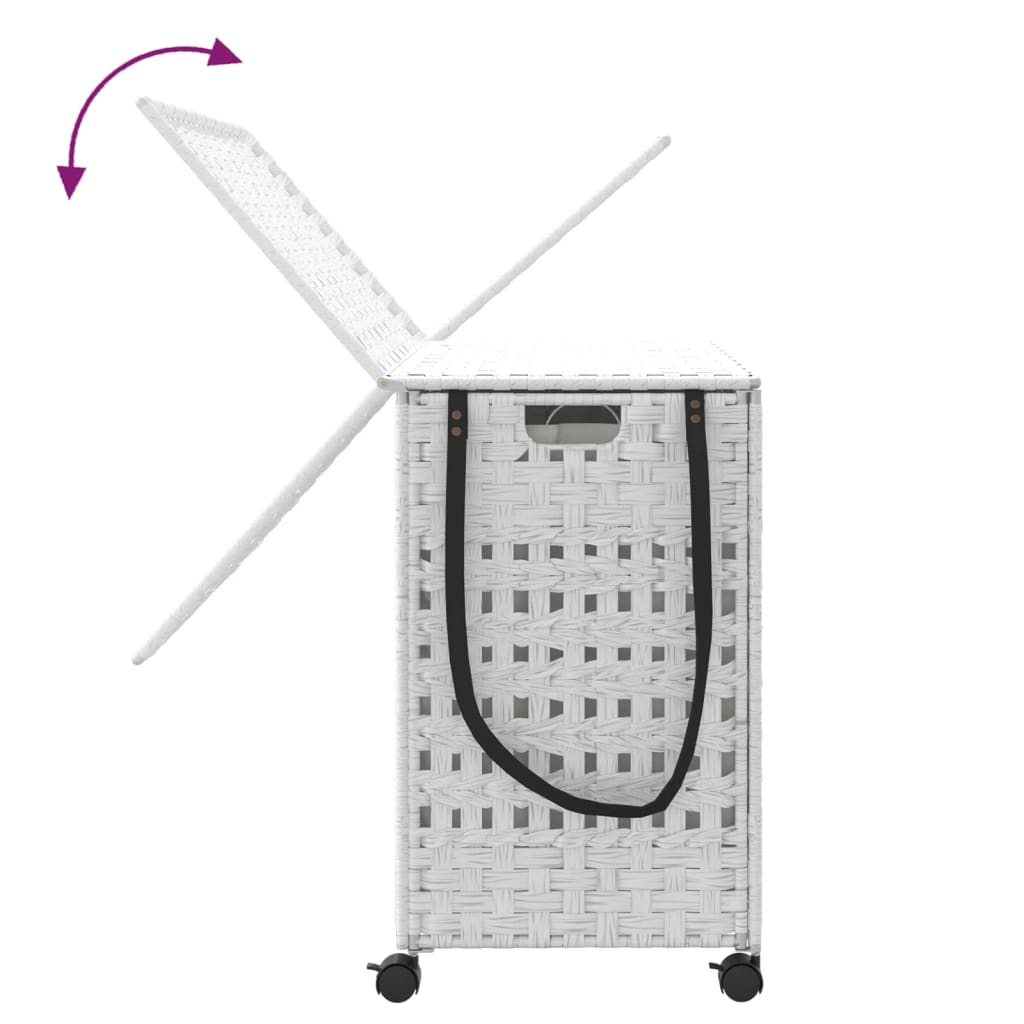 Laundry Basket With Wheels 66X35X60 Cm Rattan