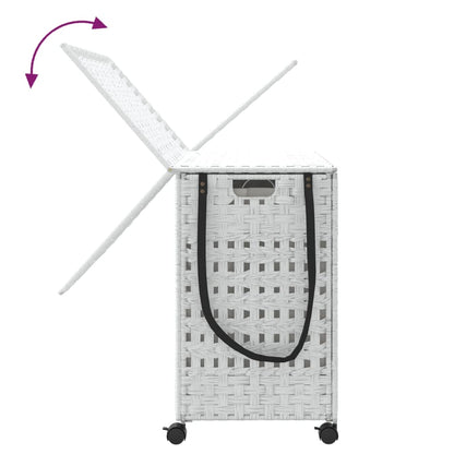 Laundry Basket With Wheels 66X35X60 Cm Rattan
