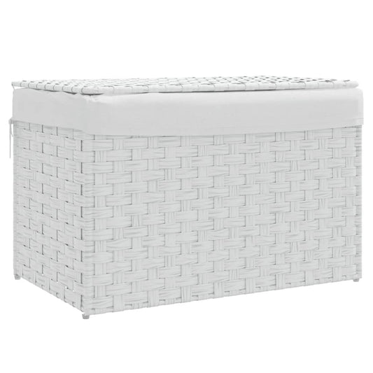 Laundry Basket With Lid 55.5X35X34 Cm Poly Rattan