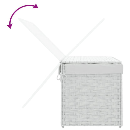 Laundry Basket With Lid 55.5X35X34 Cm Poly Rattan