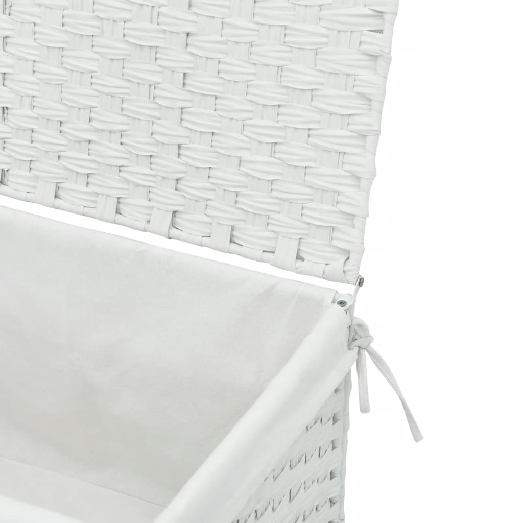 Laundry Basket With Lid 55.5X35X34 Cm Poly Rattan