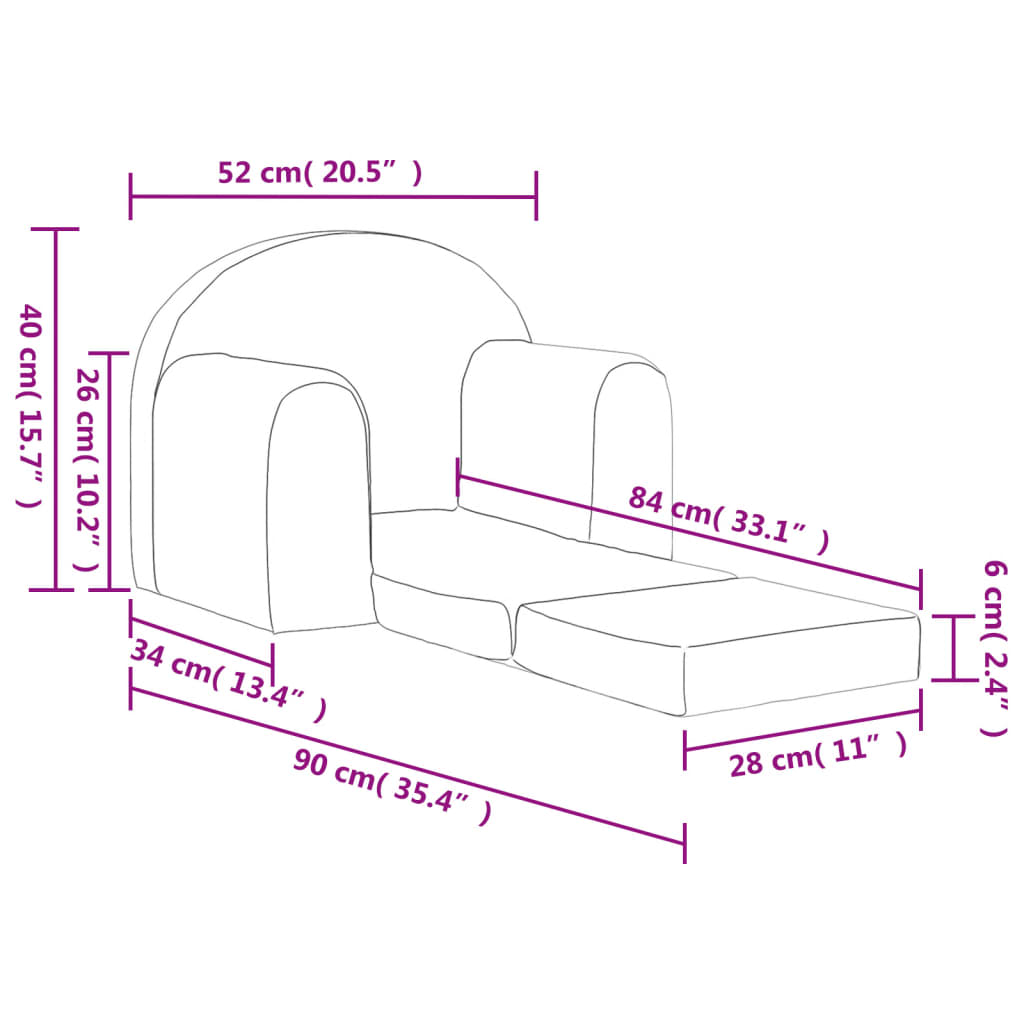 Kids' Bed Soft Plush