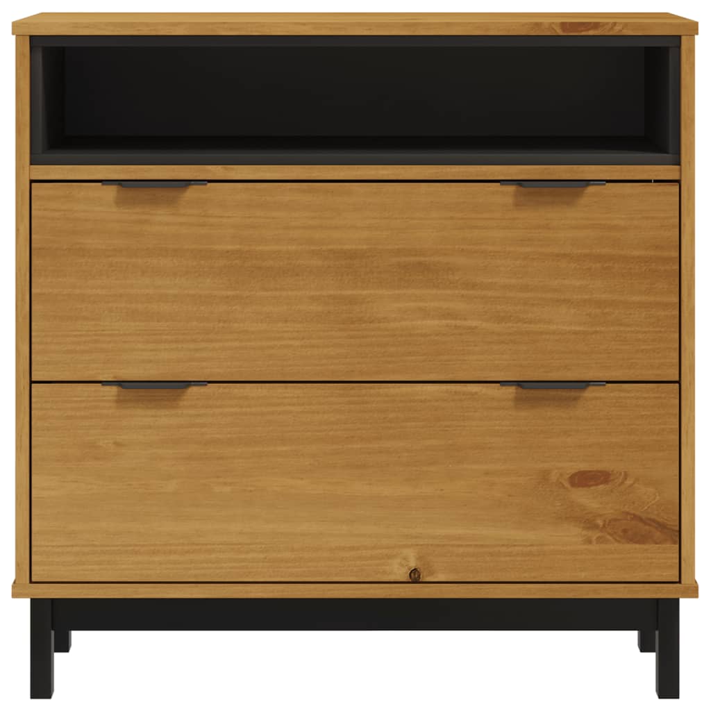 Drawer Cabinet Flam 80X40X80 Cm Solid Wood Pine
