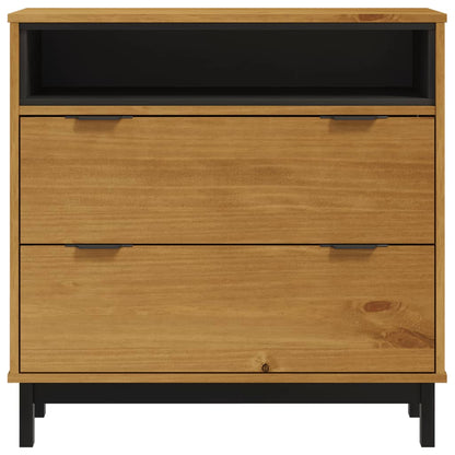 Drawer Cabinet Flam 80X40X80 Cm Solid Wood Pine