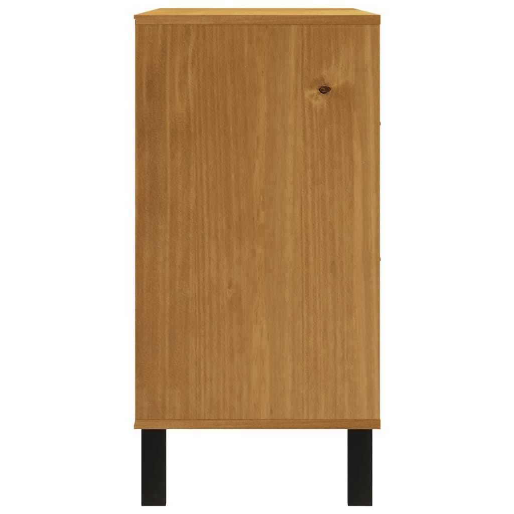 Drawer Cabinet Flam 110X40X80 Cm Solid Wood Pine