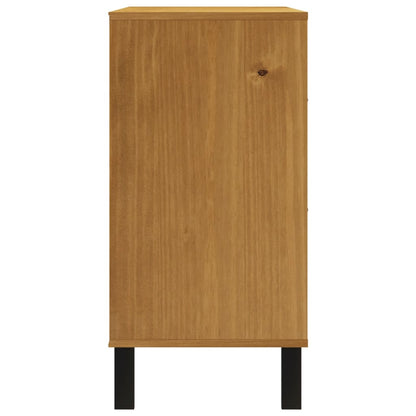 Drawer Cabinet Flam 110X40X80 Cm Solid Wood Pine