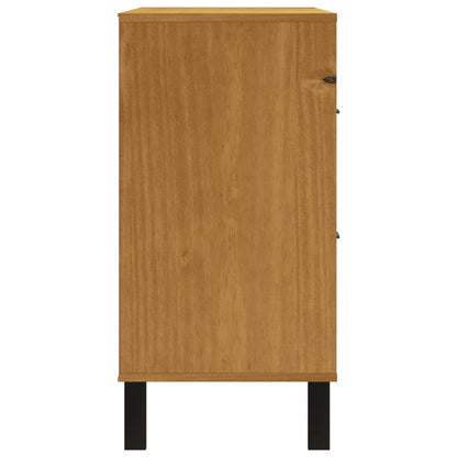 Drawer Cabinet Flam 110X40X80 Cm Solid Wood Pine