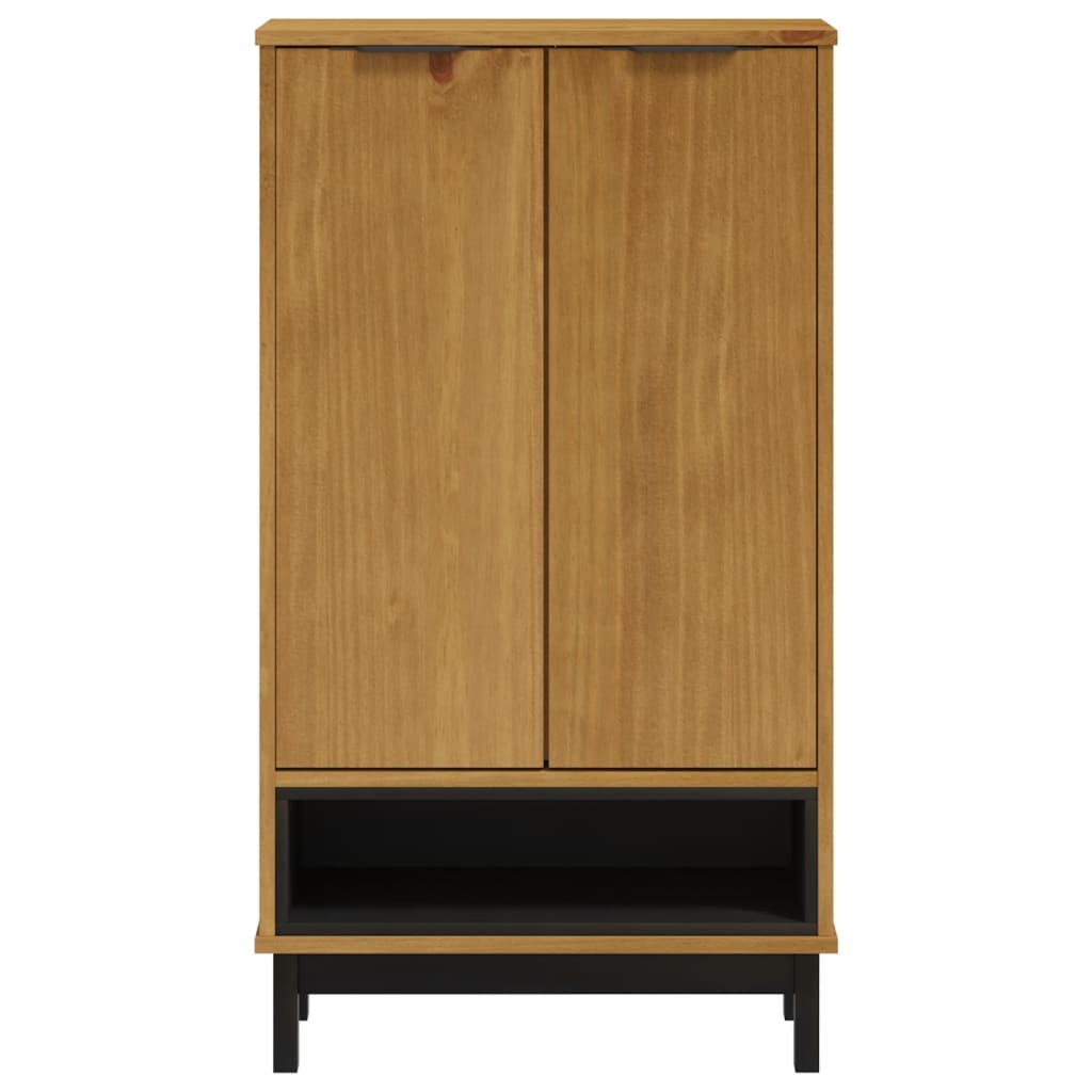 Shoe Cabinet Flam 59.5X35X107 Cm Solid Wood Pine