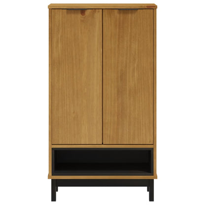 Shoe Cabinet Flam 59.5X35X107 Cm Solid Wood Pine