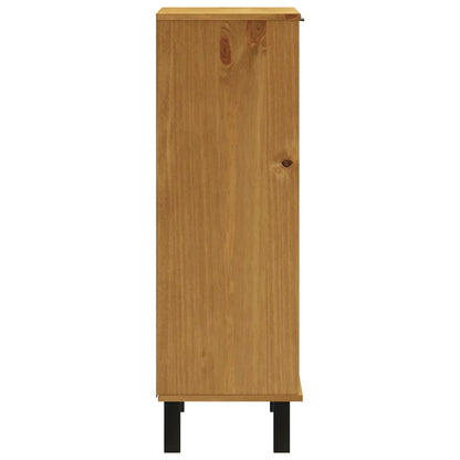 Shoe Cabinet Flam 59.5X35X107 Cm Solid Wood Pine