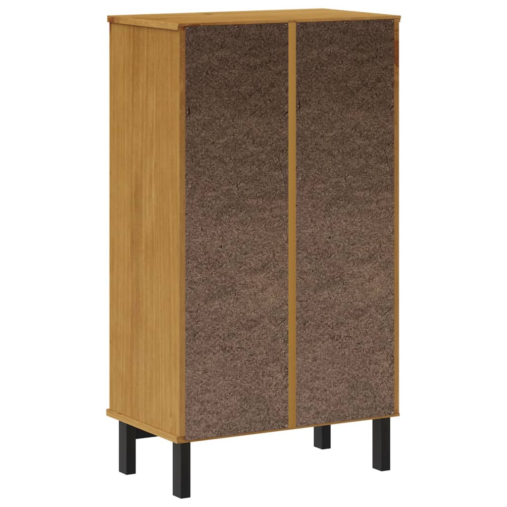 Shoe Cabinet Flam 59.5X35X107 Cm Solid Wood Pine