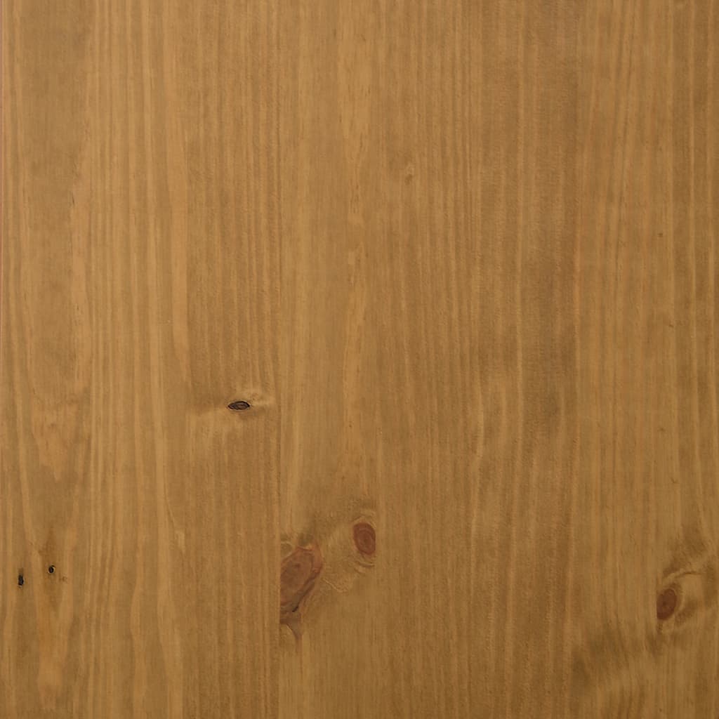 Sideboard With Glass Door Flam 80X40X80 Cm Solid Wood Pine