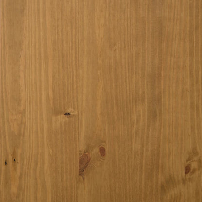 Sideboard With Glass Door Flam 80X40X80 Cm Solid Wood Pine