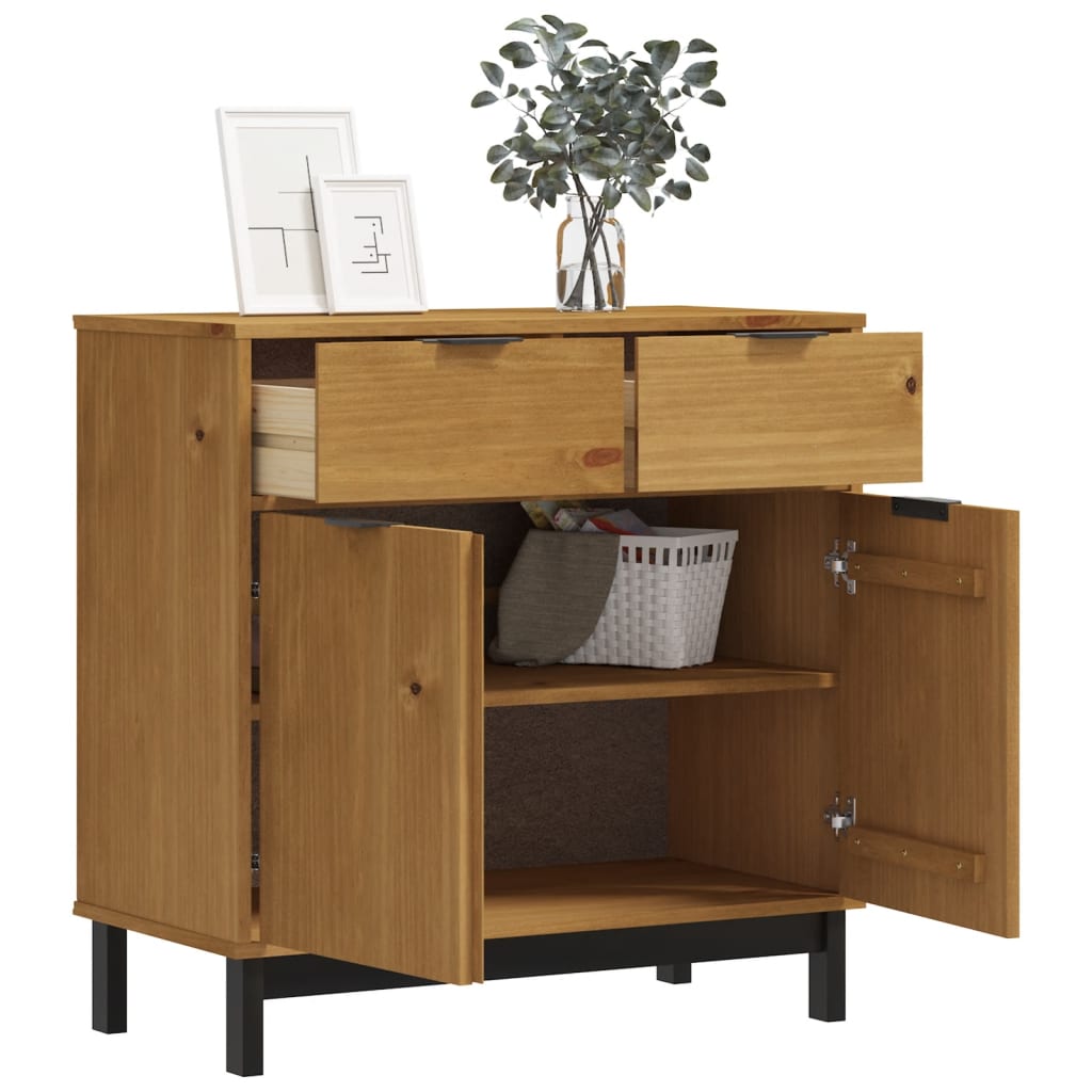 Sideboard Flam 80X40X80 Cm Solid Wood Pine