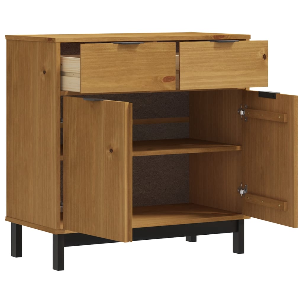 Sideboard Flam 80X40X80 Cm Solid Wood Pine