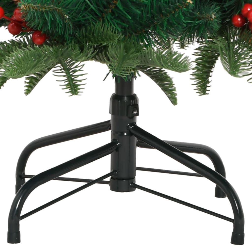 Artificial Hinged Christmas Tree With Cones And Berries