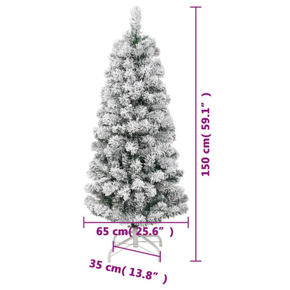 Artificial Hinged Christmas Tree With Flocked Snow