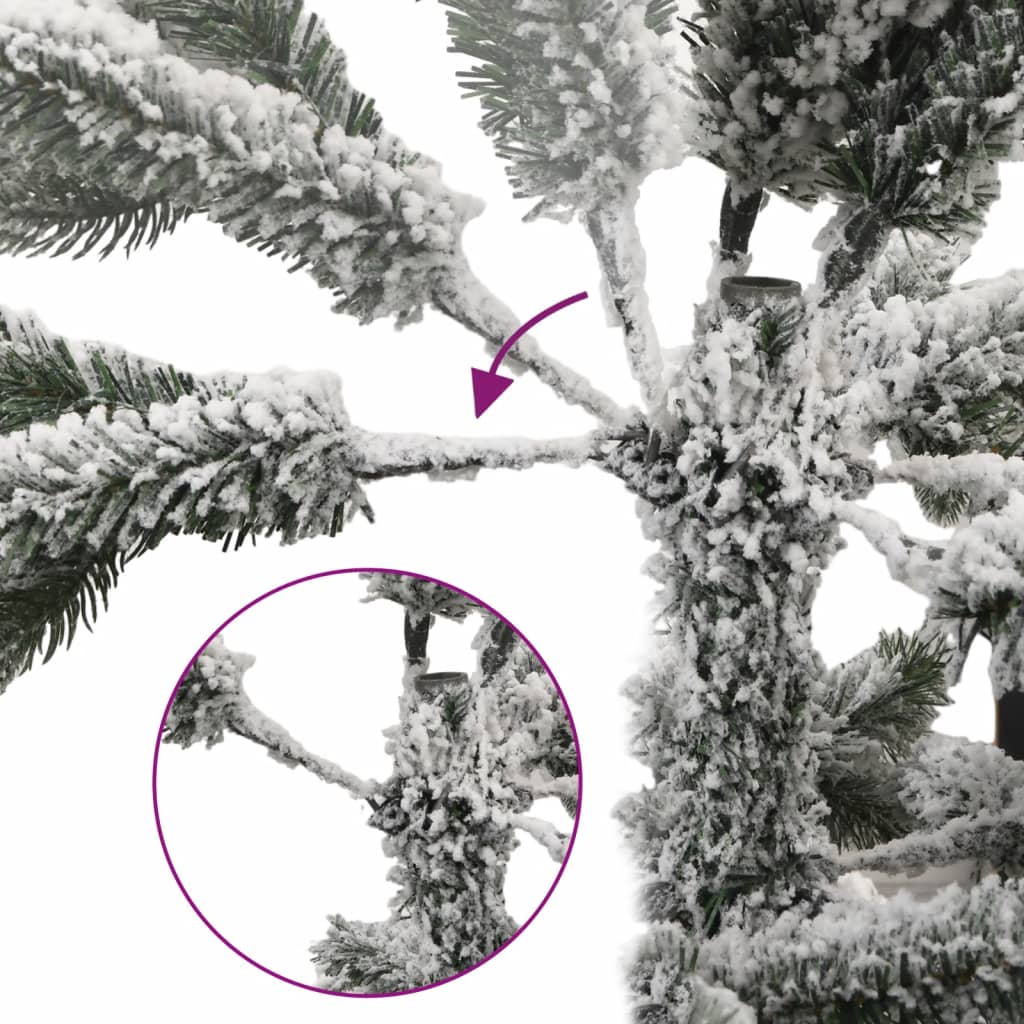 Artificial Hinged Christmas Tree With Flocked Snow