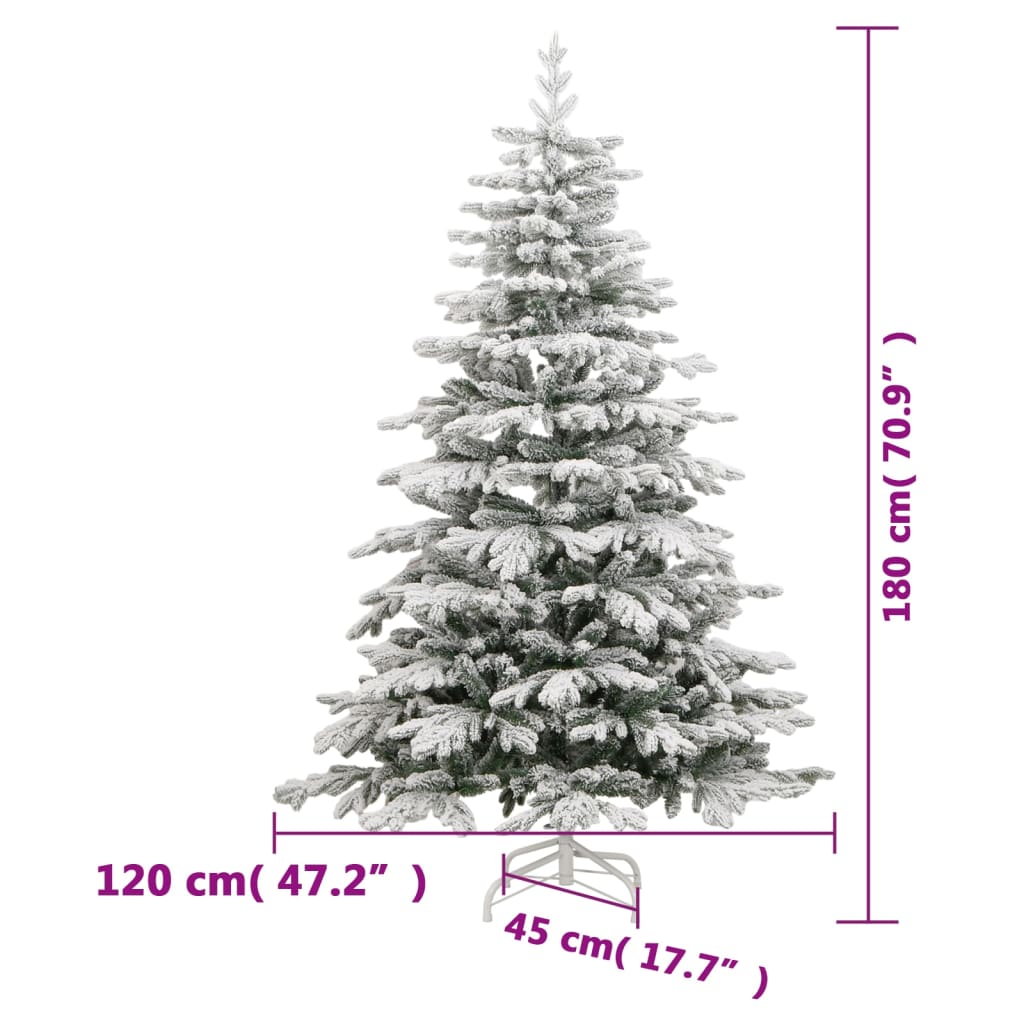 Artificial Hinged Christmas Tree With Flocked Snow