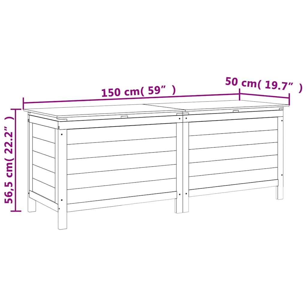 Garden Storage Box Solid Wood Fir
