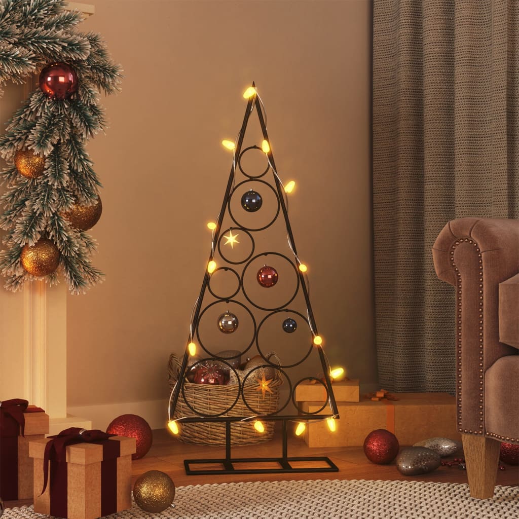 Metal Christmas Tree For Decoration Black