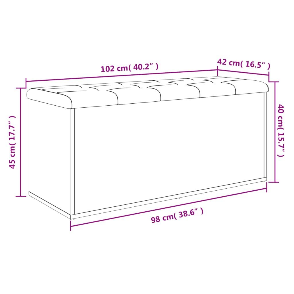 Storage Bench Engineered Wood
