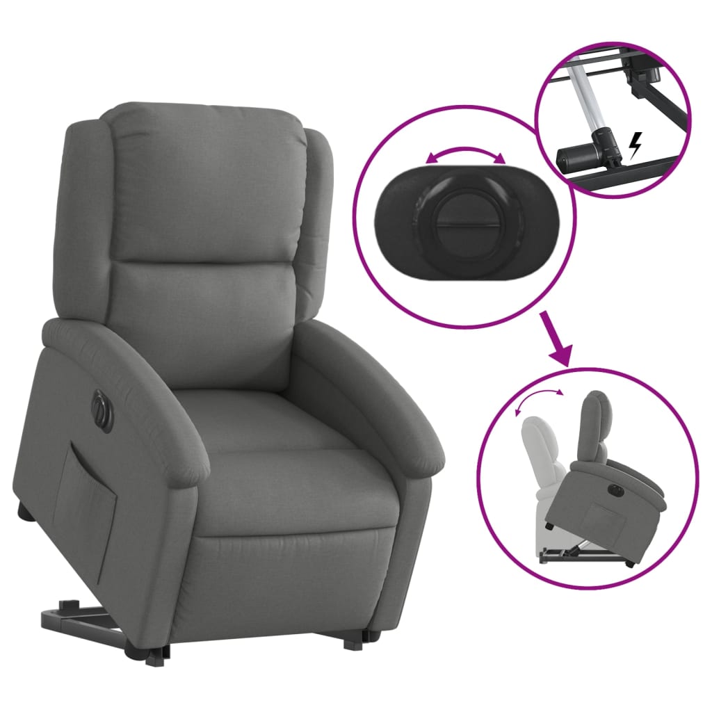 Electric Stand Up Recliner Chair Fabric