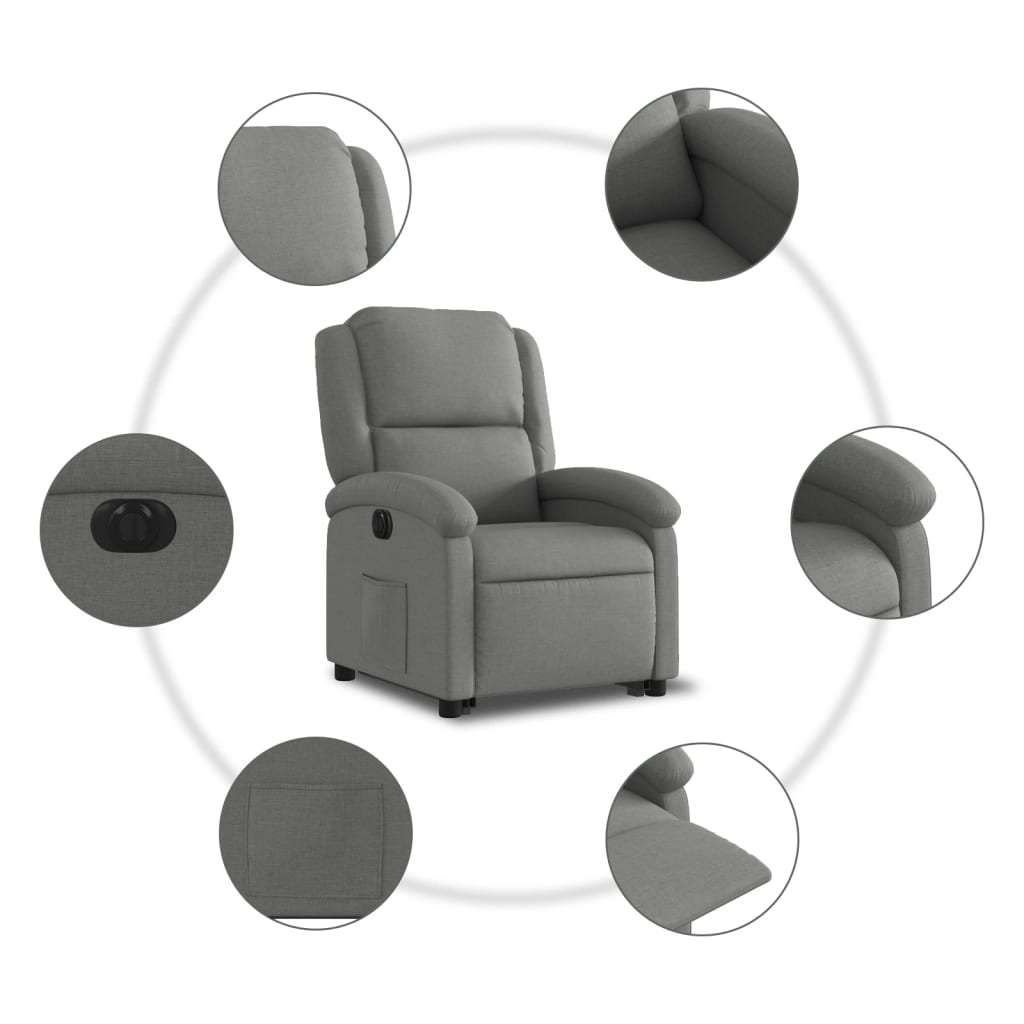 Electric Stand Up Recliner Chair Fabric