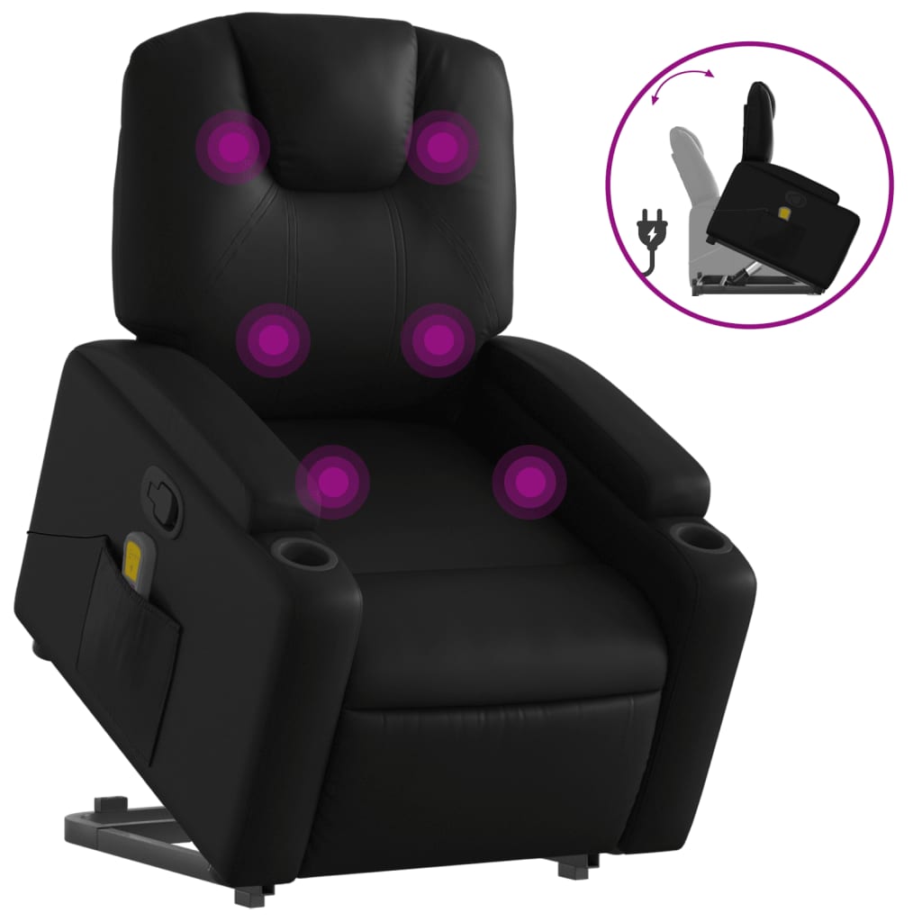 Stand Up Massage Recliner Chair Faux Leather