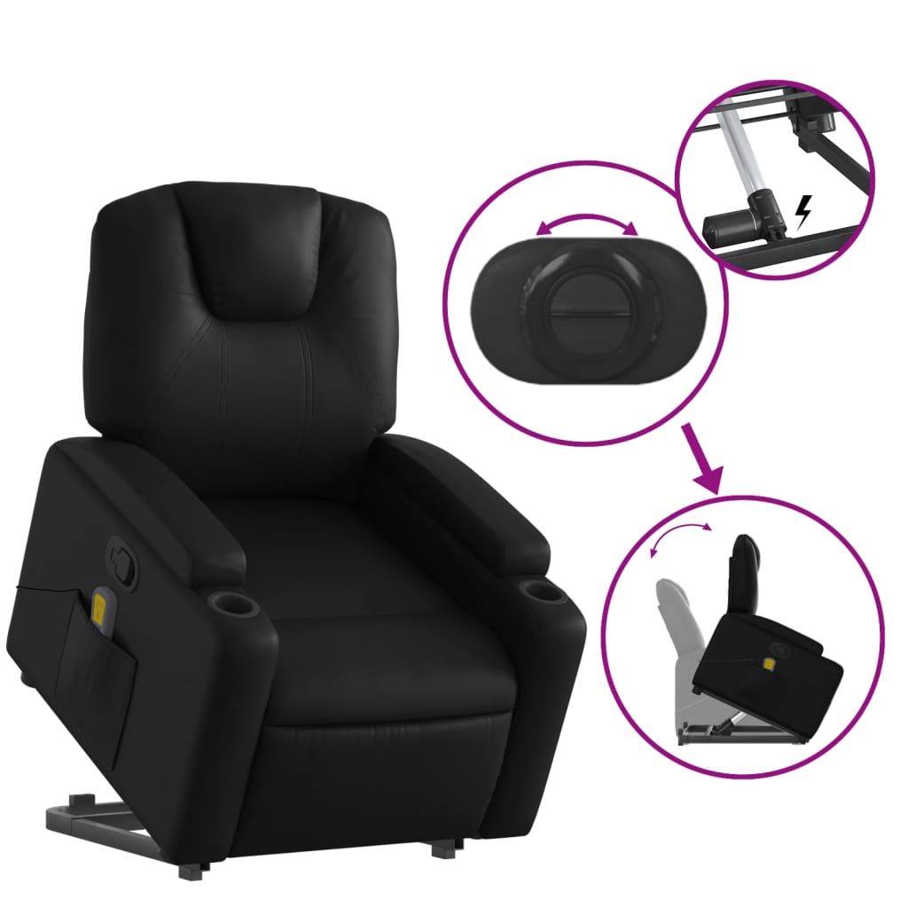 Stand Up Massage Recliner Chair Faux Leather