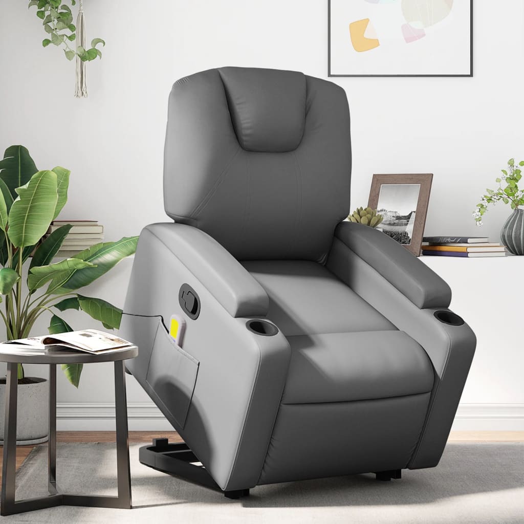 Stand Up Massage Recliner Chair Faux Leather