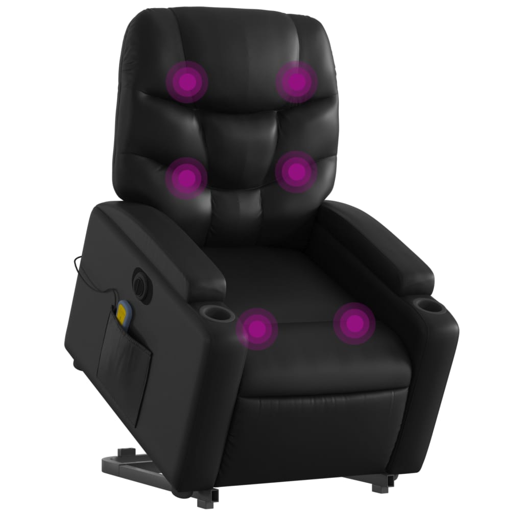Electric Stand Up Massage Recliner Chair Faux Leather