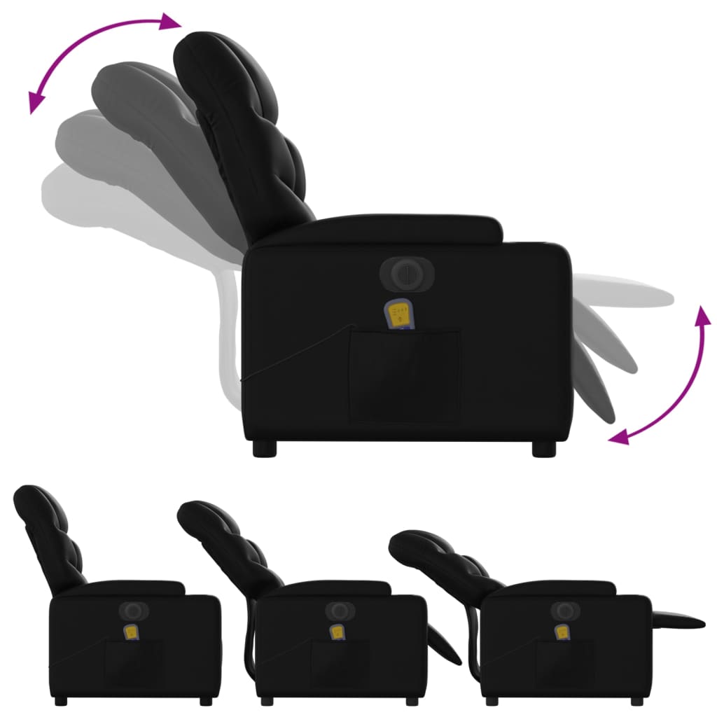 Electric Stand Up Massage Recliner Chair Faux Leather