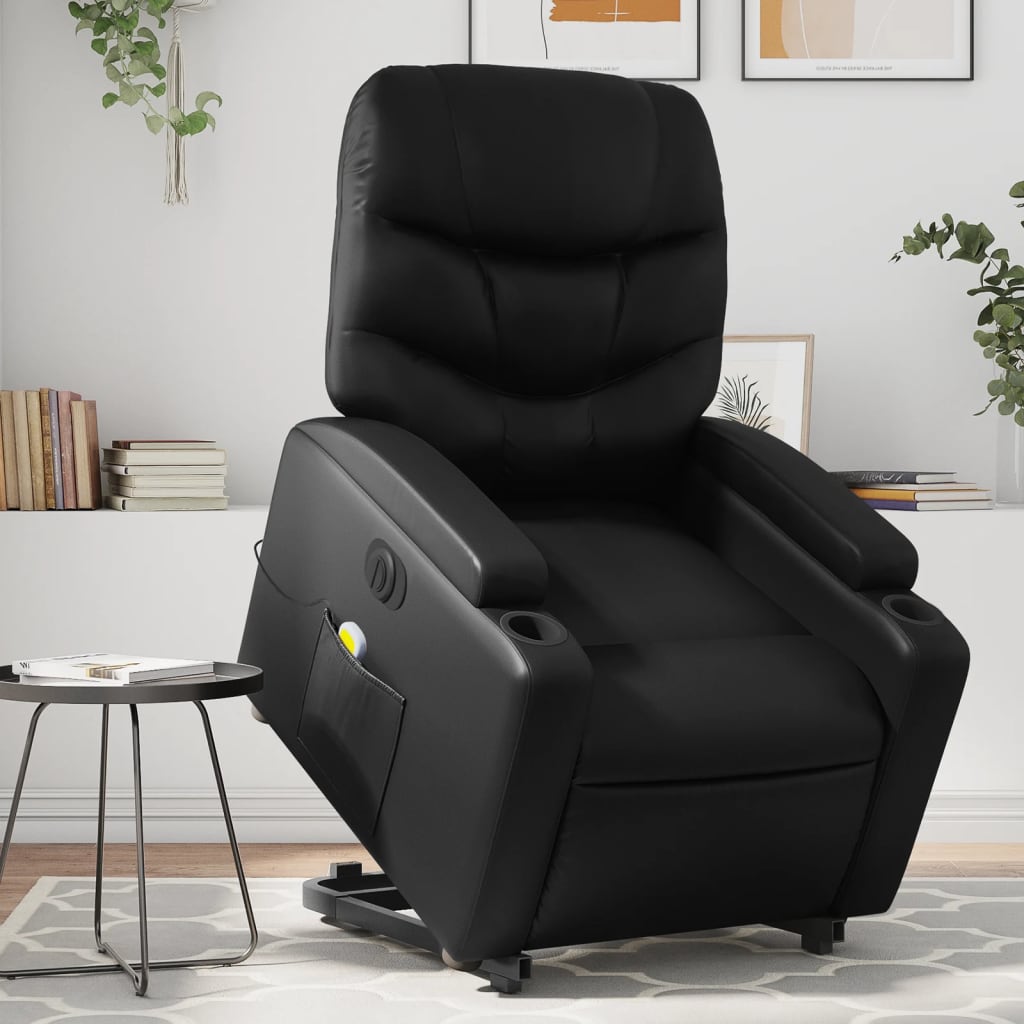 Electric Stand Up Massage Recliner Chair Faux Leather