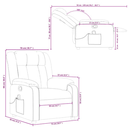 Massage Recliner Chair Fabric